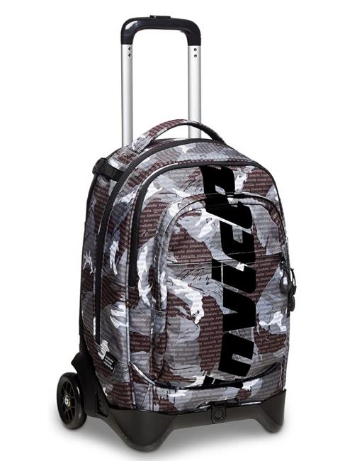Invicta New Plug Fantasy Mochila Trolley Trolley Desmontable Logotipo De Camuflaje Negro - Le Sac!