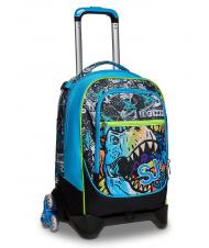 SJGANG GANG ANIMALI FLIP 3D SJ Mochila trolley desmontable con ruedas triples negro - Mochilas con ruedas - 1