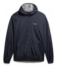 NAPAPIJRI A-MORGEX chamarra con capucha y logo Kway blu marine - Chaquetas de hombre - 1
