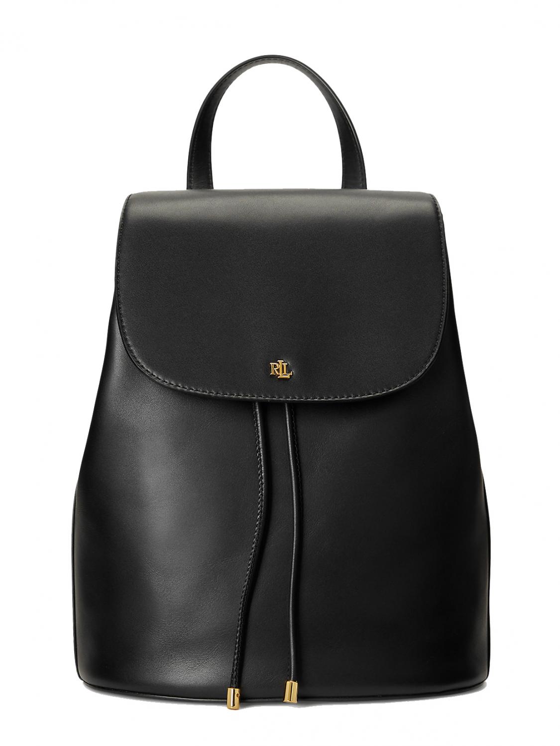 entusiasta Absorber hielo Ralph Lauren Winny Mochila Mediana De Piel Negro - ¡Compra En Le Sac!