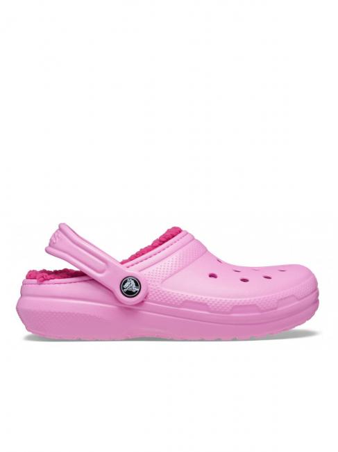 CROCS CLASSIC LINED CLOG KID Zueco acolchado caramelo rosa - Zapatos de bebé