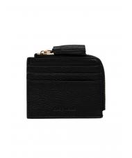 COCCINELLE TASSEL Tarjetero con cremallera en piel martillada - Carteras Mujer