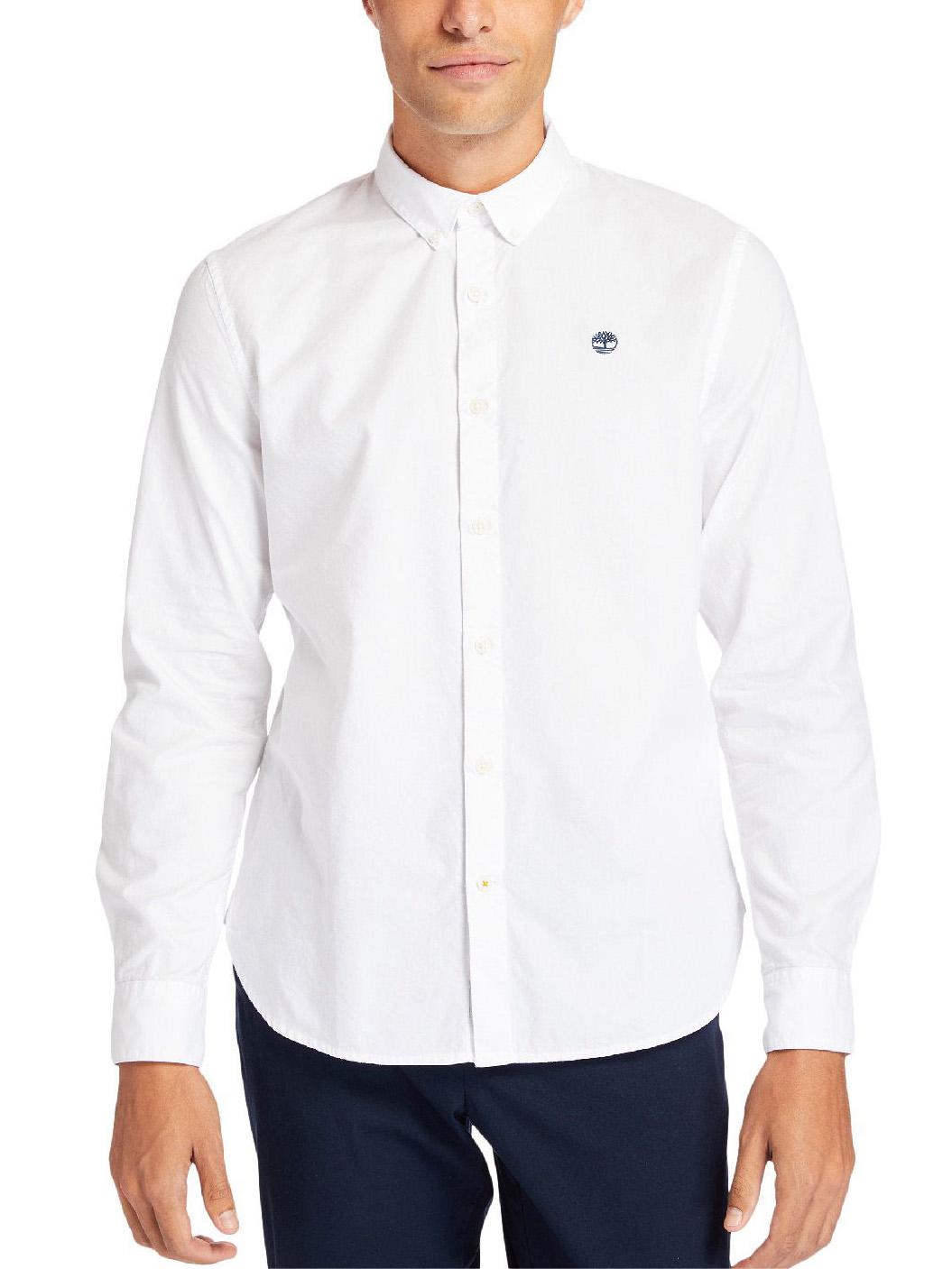 Correspondiente a tipo Formular Timberland Elvatd Oxford Camisa Slim Fit Patio Blanco - ¡Compra En Le Sac  Outlet!