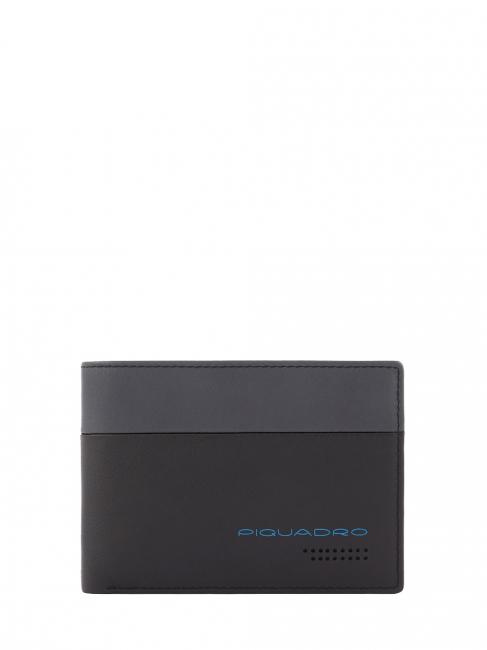 PIQUADRO URBAN Cartera con solapa, en piel gris negro - Carteras Hombre