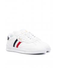 RALPH LAUREN HTR AREA Zapatilla de cuero blanco / rojo / azul - Zapatos Hombre - 1