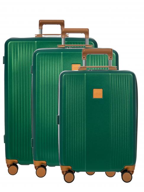 BRIC’S RAVENNA Juego de 3 carros: equipaje de mano, mediano, grande verde - Set Trolley