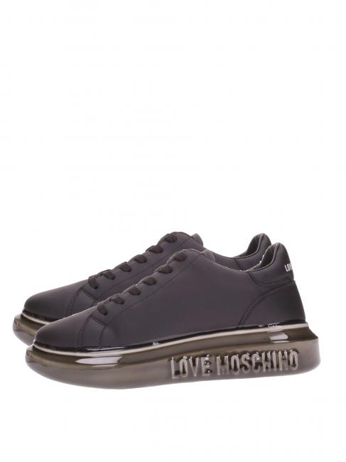 LOVE MOSCHINO Sneaker in pelle  bos negro/verde - Zapatos Mujer