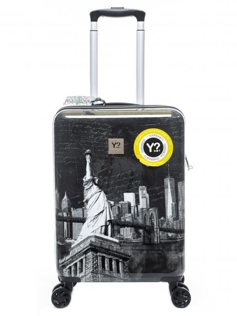 YNOT PRINT CASE Carro de equipaje de mano nueva york negro - Equipaje de mano