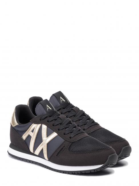 ARMANI EXCHANGE RIO Zapatillas negro / dorado - Zapatos Mujer