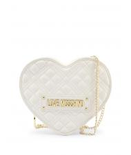 LOVE MOSCHINO Borsa a cuore con tracolla catena  blanco - Bolsos Mujer - 1