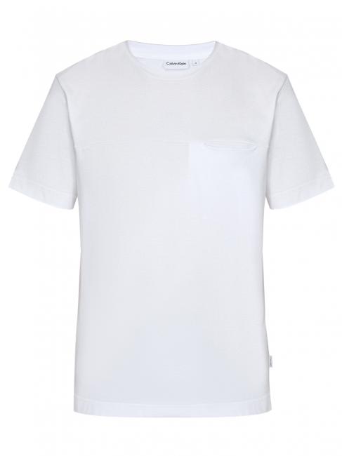 CALVIN KLEIN CUTLINE POCKET COMFORT Camiseta de algodón Blanco brillante - camiseta