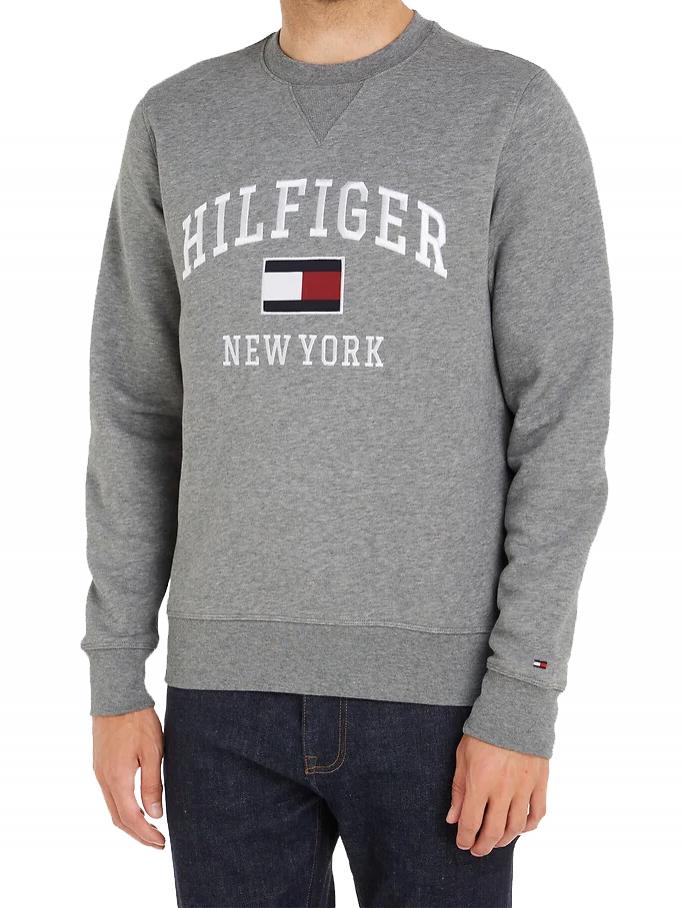 Tommy Hilfiger Modern Varsity Sudadera De Hombre Jaspeado Gris