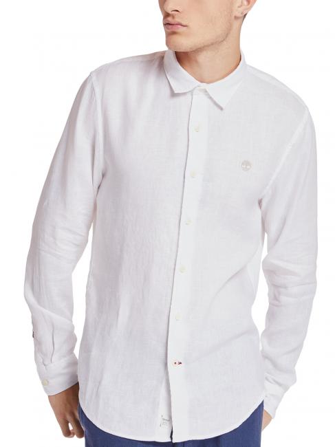 TIMBERLAND MILLERS RIVER Camisa de lino blanco - Camisas de hombre