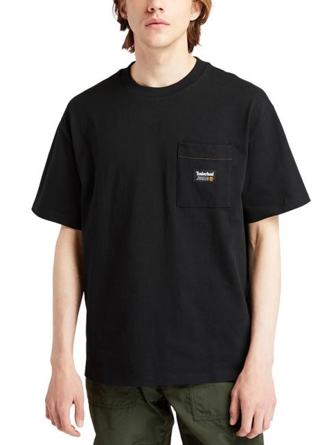 TIMBERLAND GRAPHIC  Camiseta de algodón con bolsillo NEGRO - camiseta