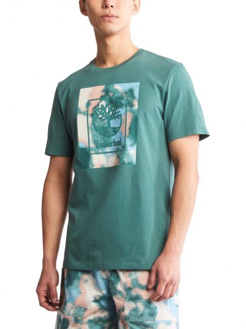 TIMBERLAND SUM STACK REGULAR Camiseta de algodón pino de mar - camiseta