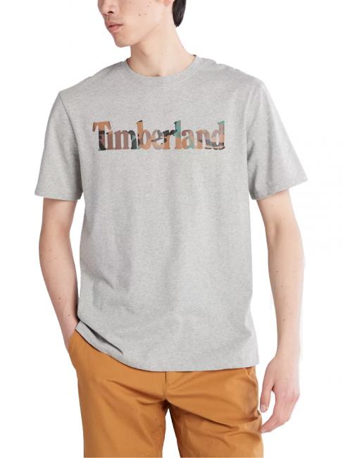TIMBERLAND CAMO LINEAR Camiseta de algodón brezo gris medio - camiseta