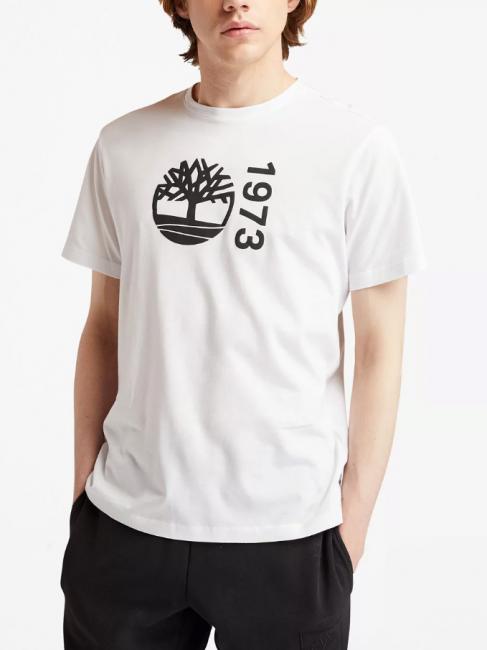 TIMBERLAND BRANDED  Camiseta de mezcla de algodón blanco - camiseta