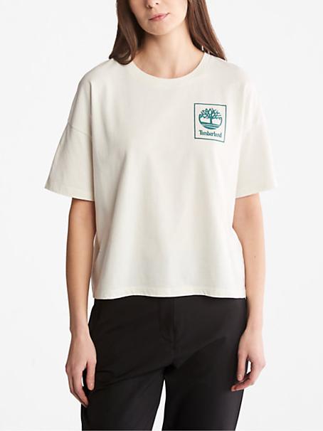 TIMBERLAND GRAPHIC  Camiseta de algodón blanco de la vendimia - camiseta