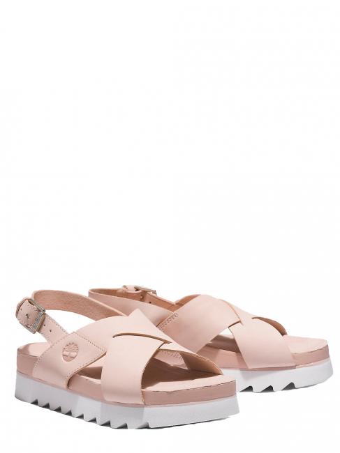 TIMBERLAND SANTA MONICA SUNRISE crossband Sandalias de cuero camafeo rosa - Zapatos Mujer