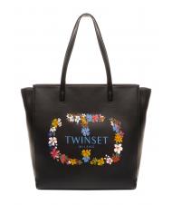 TWINSET LOGO OVAL T FLOREALE Bolsa de la compra - Bolsos Mujer