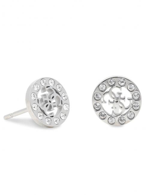 GUESS 4G LOGO CRYSTAL STUD Aretes SILVER - Pendientes