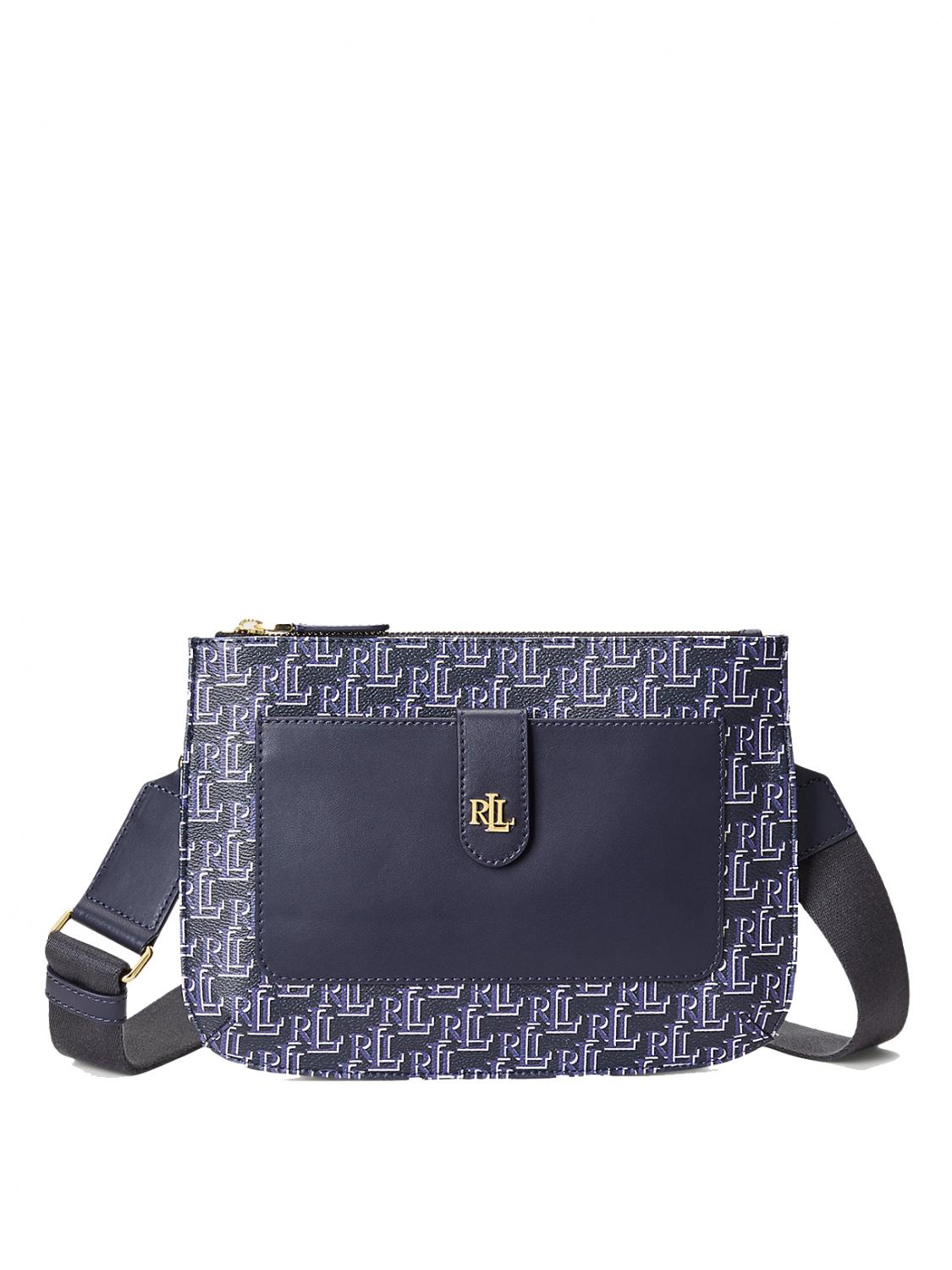 Ralph Lauren Jamey Coated Canvas Bolsa De Hombro Lauren Marina