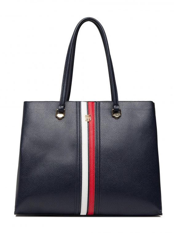 Tommy Hilfiger Th Element Corporate Bolsa De La Compra Espacio Azul - ¡Compra A Precios Outlet!
