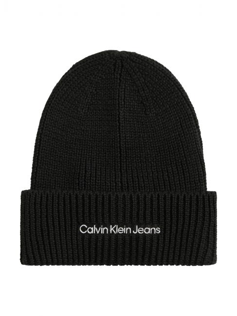 CALVIN KLEIN CK JEANS INSTITUTIONAL EMBRO Gorro de mezcla de lana negro - Sombreros