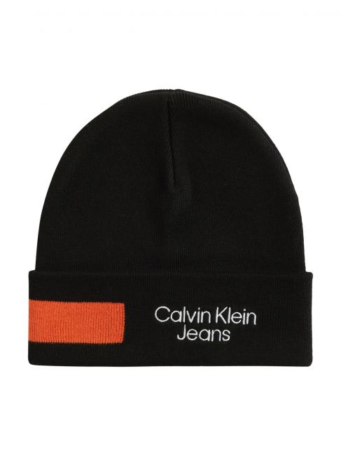 CALVIN KLEIN CK JEANS TAPED Gorro de algodón negro - Sombreros