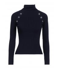 JOHN RICHMOND DESTINYS Jersey de cuello alto con botones azul - Su&eacute;teres de mujer - 1