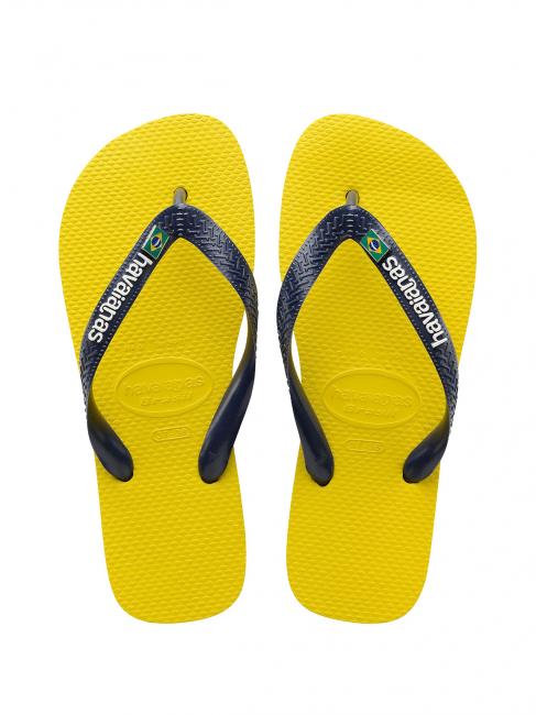 HAVAIANAS BRASIL LAYERS Chancletas amarillo cítrico - Zapatos unisex