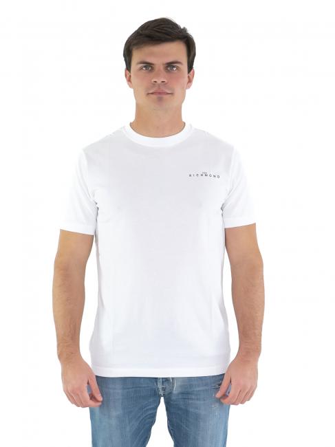 JOHN RICHMOND NISEKI camiseta con logo pequeño óptico blanco - camiseta