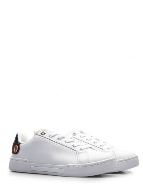 TOMMY HILFIGER Sneakers Basse Cuero blanco - Zapatos Mujer