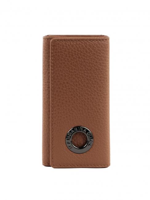 MANDARINA DUCK MELLOW Estuche de cuero para llaves bronceado indio - Llaveros
