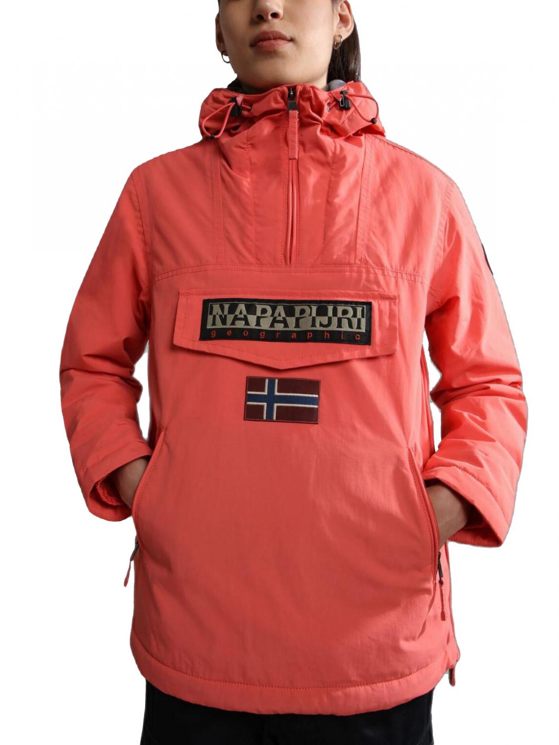 Napapijri Rainforest Winter Chaqueta Cortavientos Con Capucha Frambuesa Rosa Compra A Precios De Outlet