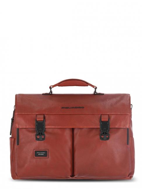 PIQUADRO HARPER Maletín para portátil de 15,6", en piel CUERO - Maletines de Trabajo
