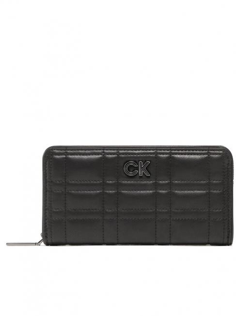 CALVIN KLEIN RE-LOCK QUILT Cartera grande con cremallera ckblack - Carteras Mujer