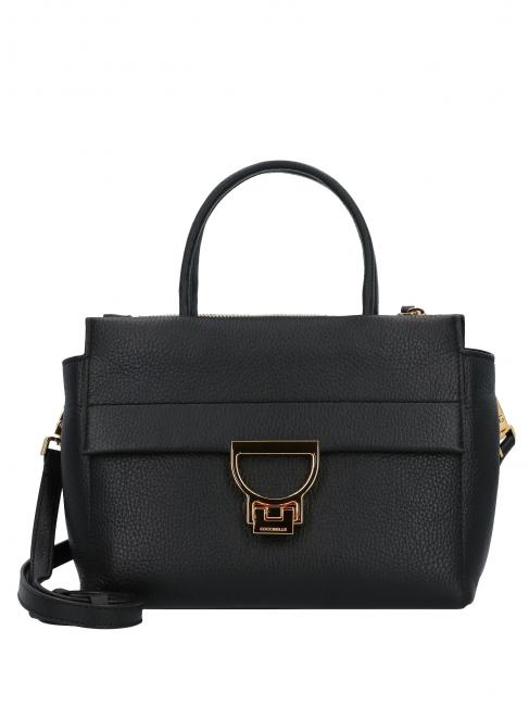 COCCINELLE ARLETTIS Bolso de mano de piel martillada negro - Bolsos Mujer