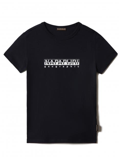 NAPAPIJRI K S-BOX SS  Camiseta de algodón con logo estampado negro 041 - Camiseta niño