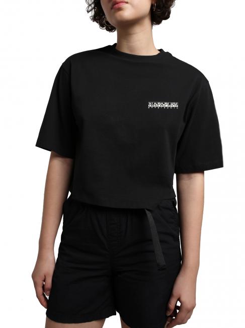 NAPAPIJRI S-VENY CROPPED Camiseta corta de algodón negro 041 - camiseta