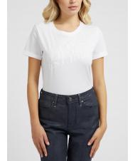 GUESS AURELIA Camiseta de algod&oacute;n con estampado purwhite - camiseta - 1