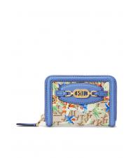 RALPH LAUREN OVL JACQUARD Cartera peque&ntilde;a con cremallera prnt caqui mjcqrd/nw engld azul - Carteras Mujer - 1