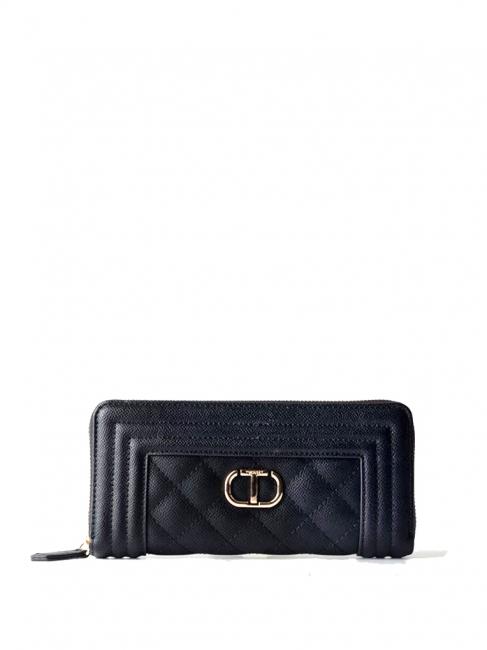TWINSET QUILTED FRAME Cartera grande acolchada negro - Carteras Mujer