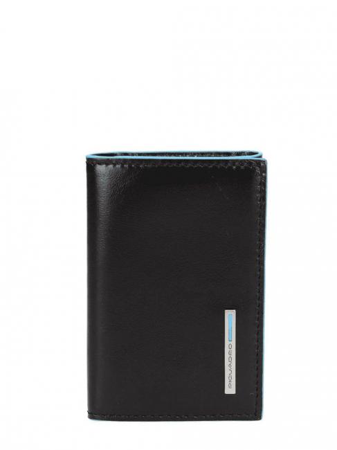 PIQUADRO BLUE SQUARE Estuche de cuero para llaves negro - Llaveros