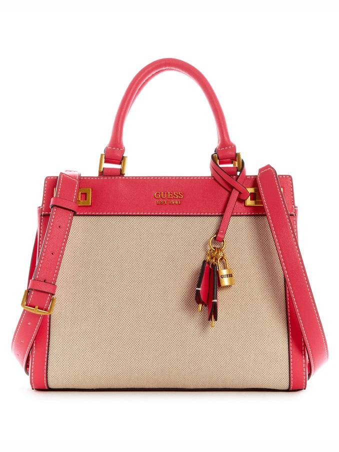 Guess Katey Luxury Bolso De Mano, Con Bandolera Natural/Camelia - ¡Compra A  Precios De Outlet!