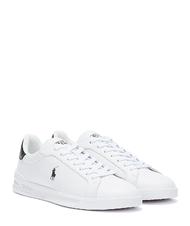RALPH LAUREN HERITAGE COURT II NAPPA Zapatillas de piel para hombre blanco negro - Zapatos Hombre - 1