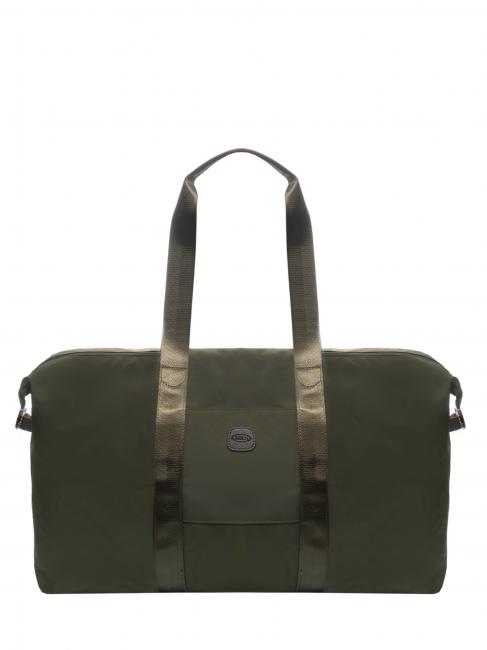 BRIC’S 2 en 1 bolsa Línea X-Bag, tamaño grande, plegable oliva / marrón oscuro - Bolsas de viaje