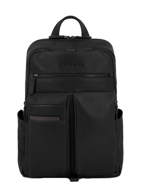 PIQUADRO PAAVO Mochila para portátil de 14", en piel negro - Mochilas para portátil