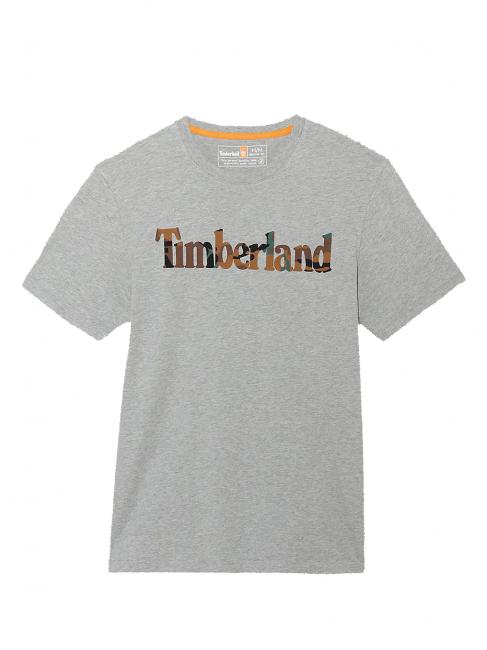 TIMBERLAND T-shirt con logo mimetico  brezo gris medio - camiseta