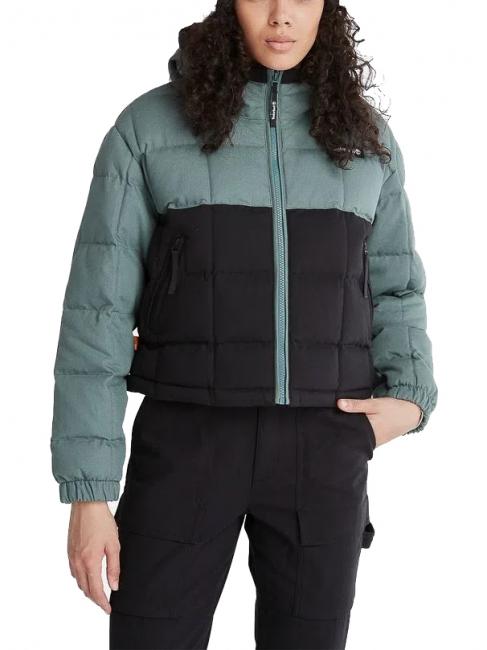 TIMBERLAND HOODER PUFFER Chaqueta con capucha verde balsamo/negro - Chaquetas de plumas de mujer